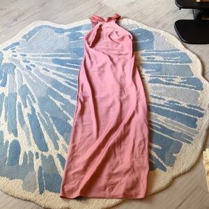 Lulus halter wedding guest dress